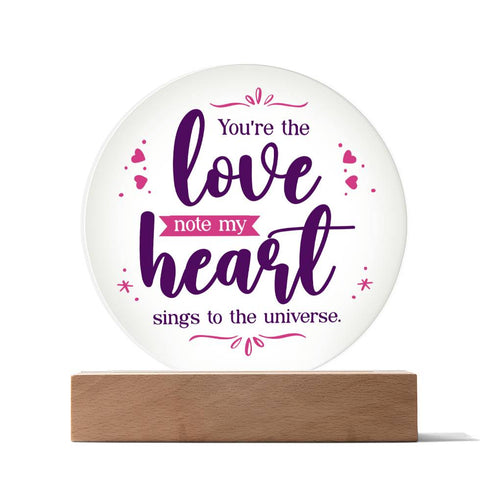 Love Note - LED Circle Plaque