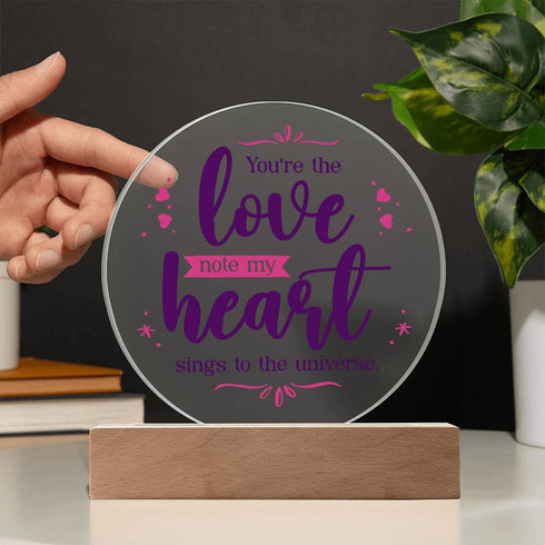Love Note - LED Circle Plaque