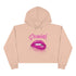 Gemini Glitter Lips Crop Hoodie