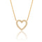 14K Gold Medium Diamond Heart Necklace by Alexis Jae