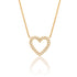 14K Gold Medium Diamond Heart Necklace by Alexis Jae