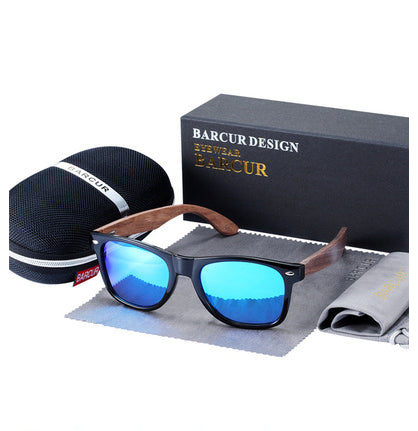 Dante's Barcur Wooden Polarized Sunglasses
