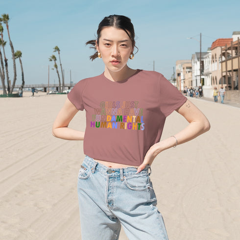 Solid - Girls Fun-damantal Rights Cropped Tee