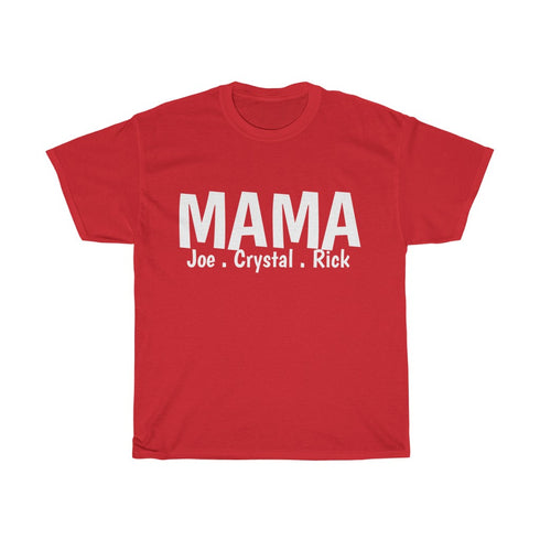 Custom MAMA Tee with Kids Names