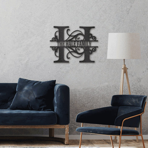 Custom Split Letter Wall Art