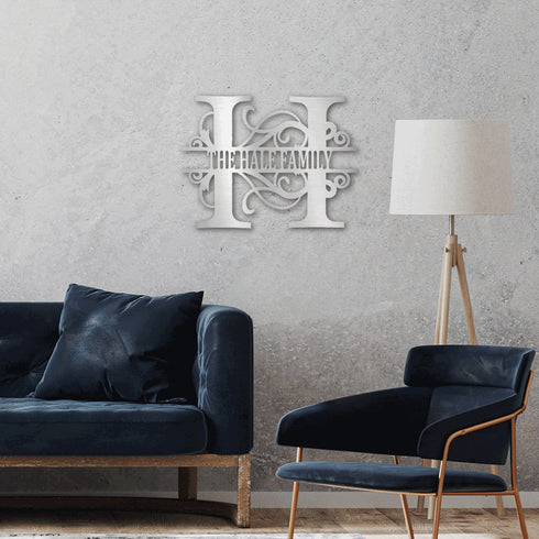 Custom Split Letter Wall Art