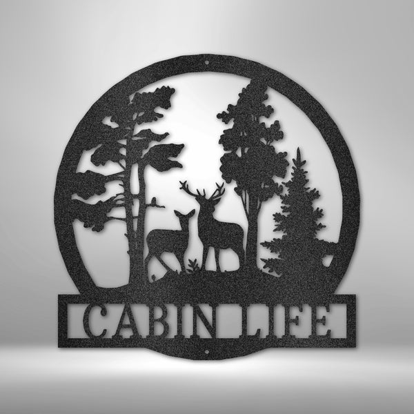 Personalized Forest Deer Metal Wall Art