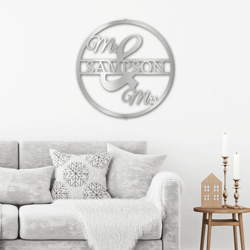 Custom Mr & Mrs Wall Art