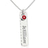 Congratulations Birthstone Engraved necklace