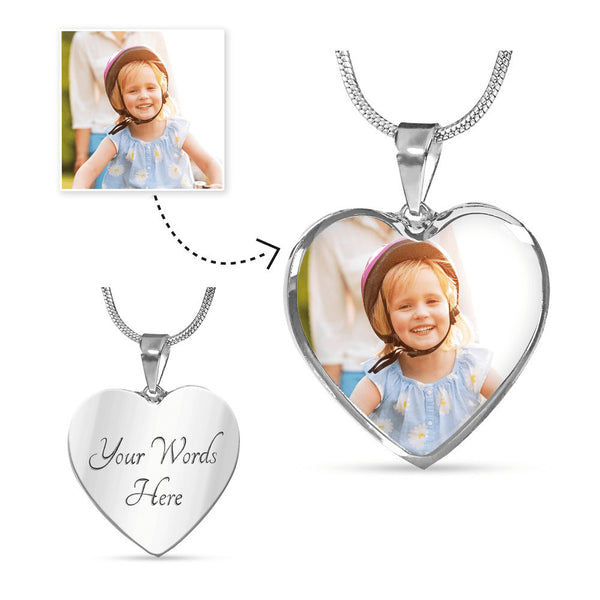 Custom Heart Necklace,Locket Style,Gift for her