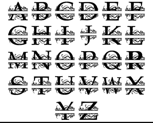 Custom Split Letter Wall Art