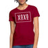 XOXO Womens Classic White Bordered Style Graphic Text T-Shirt