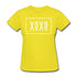 XOXO Womens Classic White Bordered Style Graphic Text T-Shirt